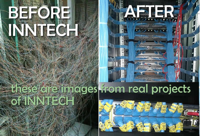 cabling deployment in China before and after professional IT company