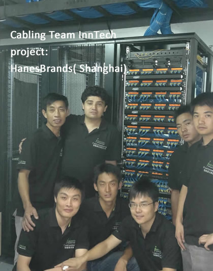 cabling deployment in China, InnTech IT Solutions team