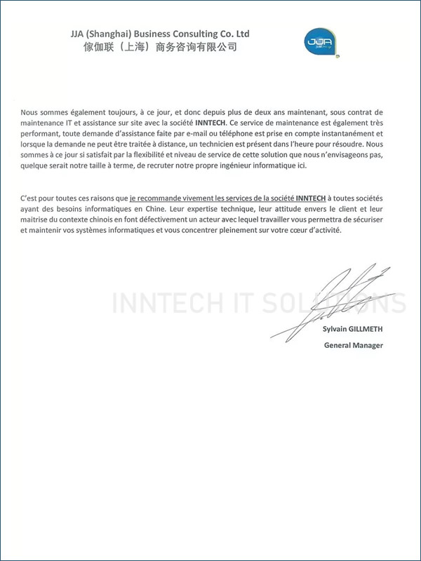 JJA reference letter to InnTech IT Solutions, page2