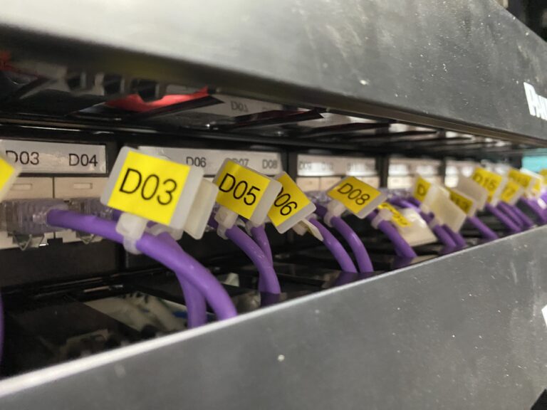 beautiful cable label management IT Support Shanghai