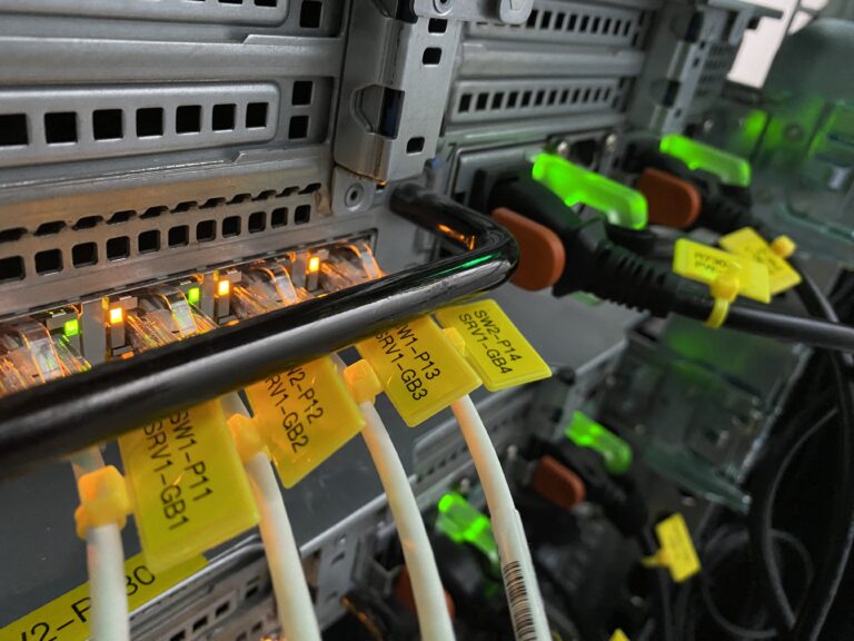 beautiful cable management work, IT relocation project by InnTech