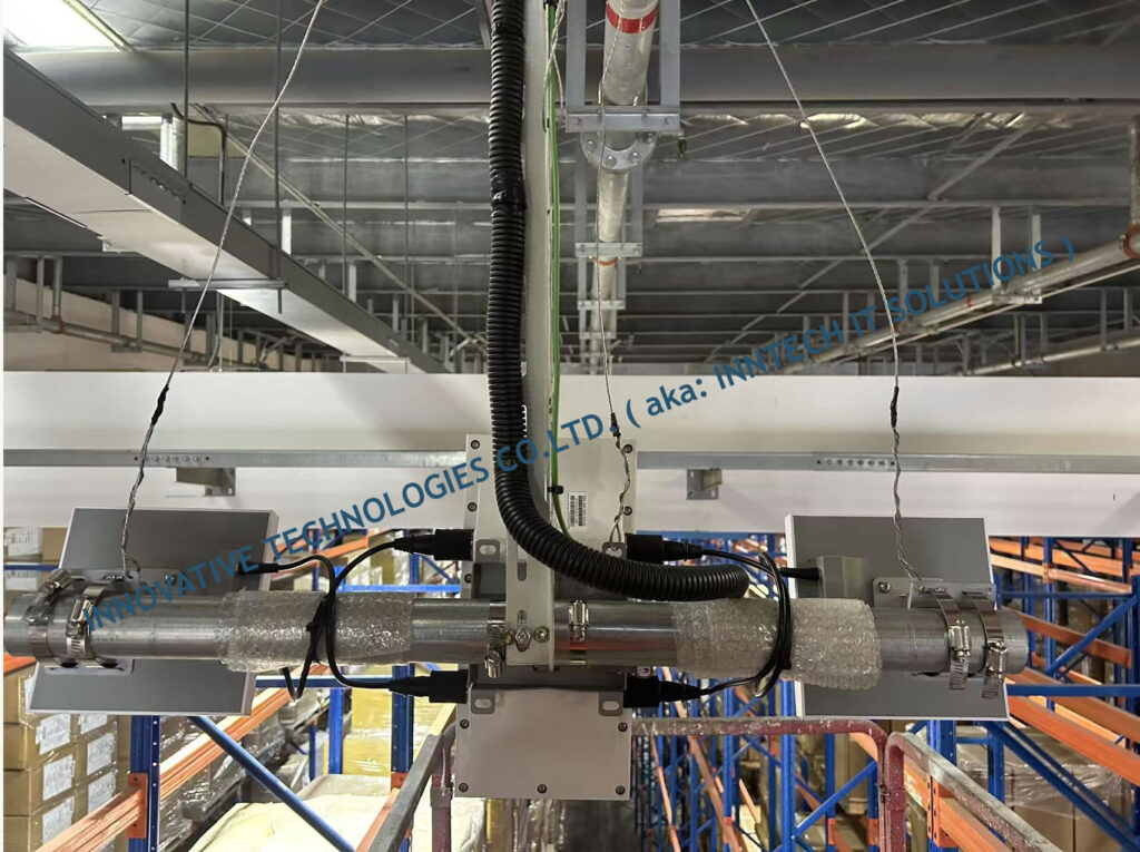 Meraki WiFi for Warehouse MR76 with MR25 Antenna rearview installation China by InnTech